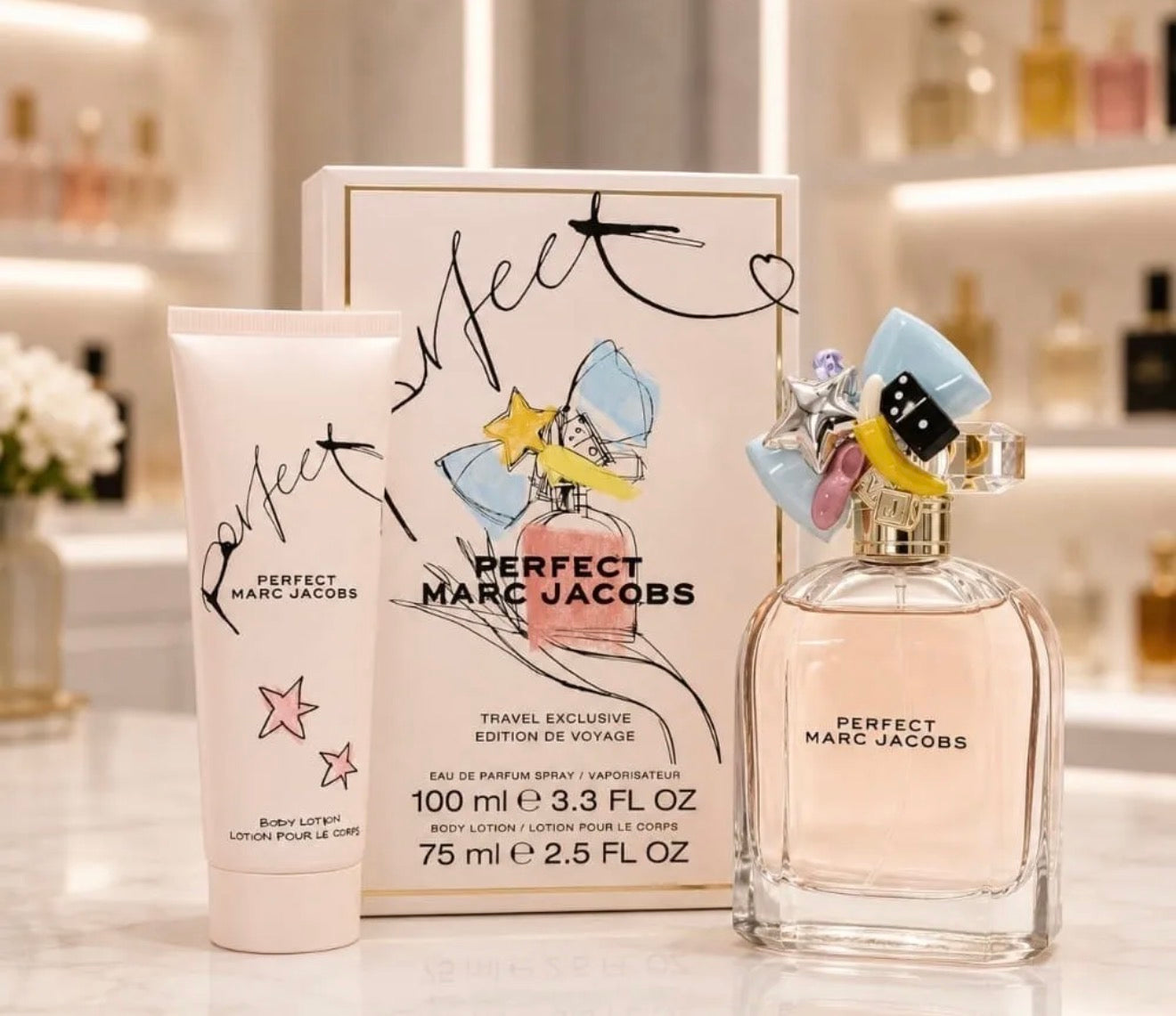 Perfect /marc jacobs/set with cream /edp/(100ml)