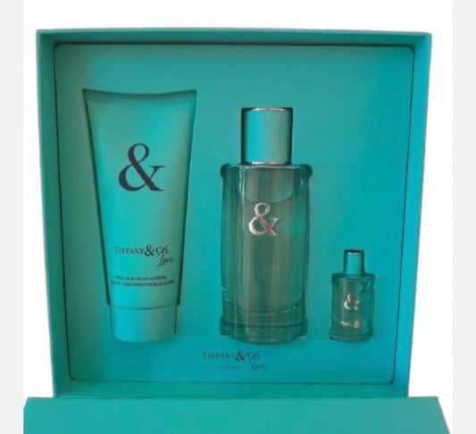 Tiffany & co Love for Her Set /edp(90ml)(body lotion /100ml/edp (5 ml )